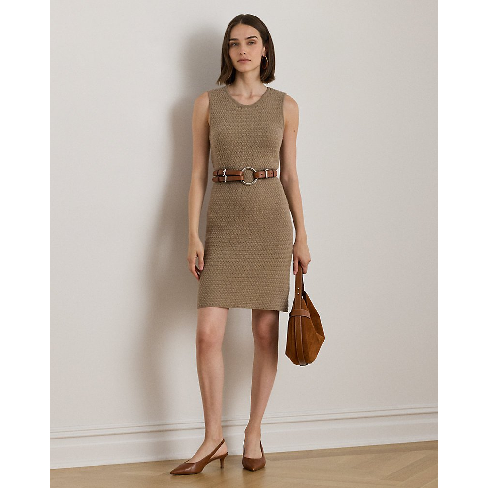 'Basket-Weave Sleeveless Sweater Dress' pour Femmes