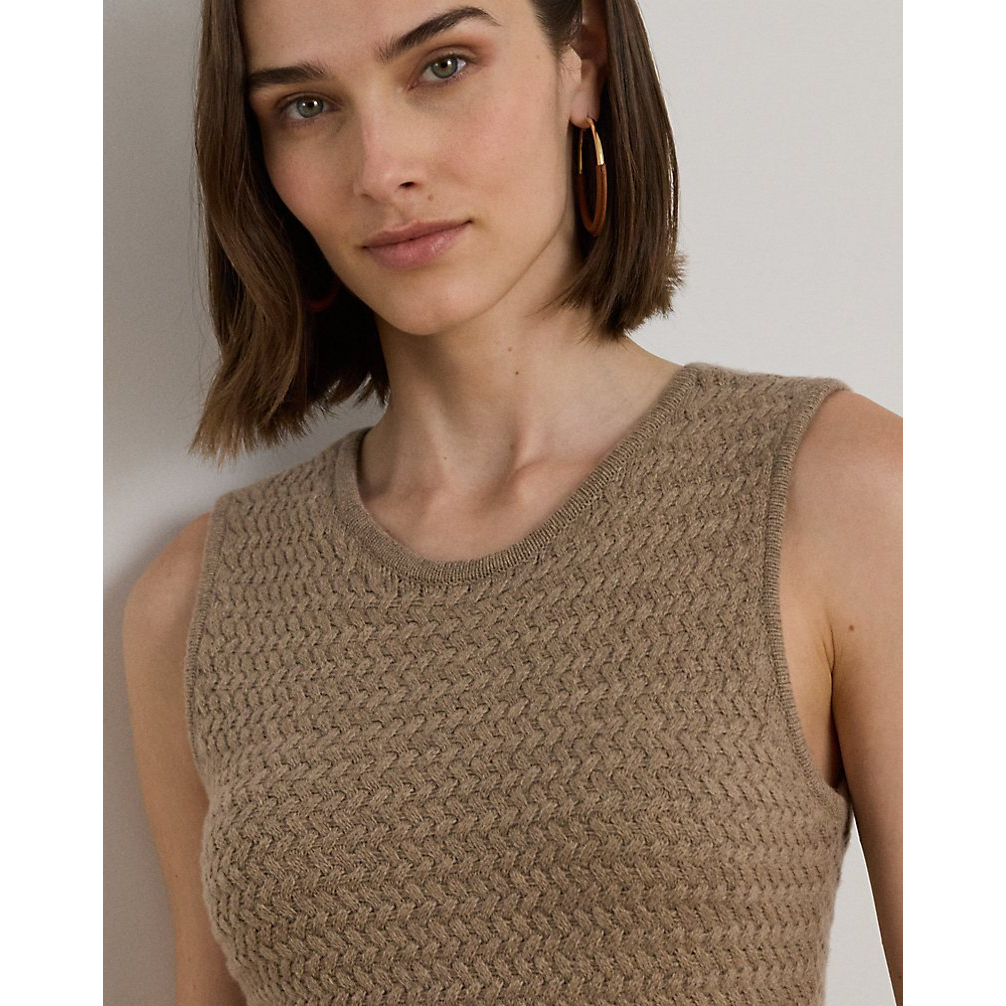 'Basket-Weave Sleeveless Sweater Dress' pour Femmes