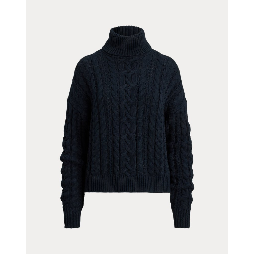 'Cable-Knit Turtleneck Sweater' pour Femmes