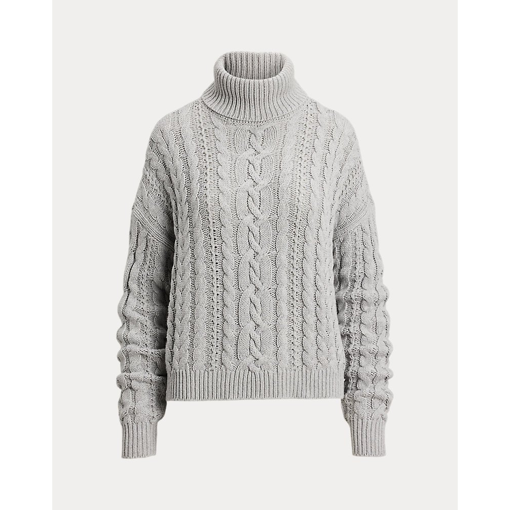 'Cable-Knit Turtleneck Sweater' pour Femmes