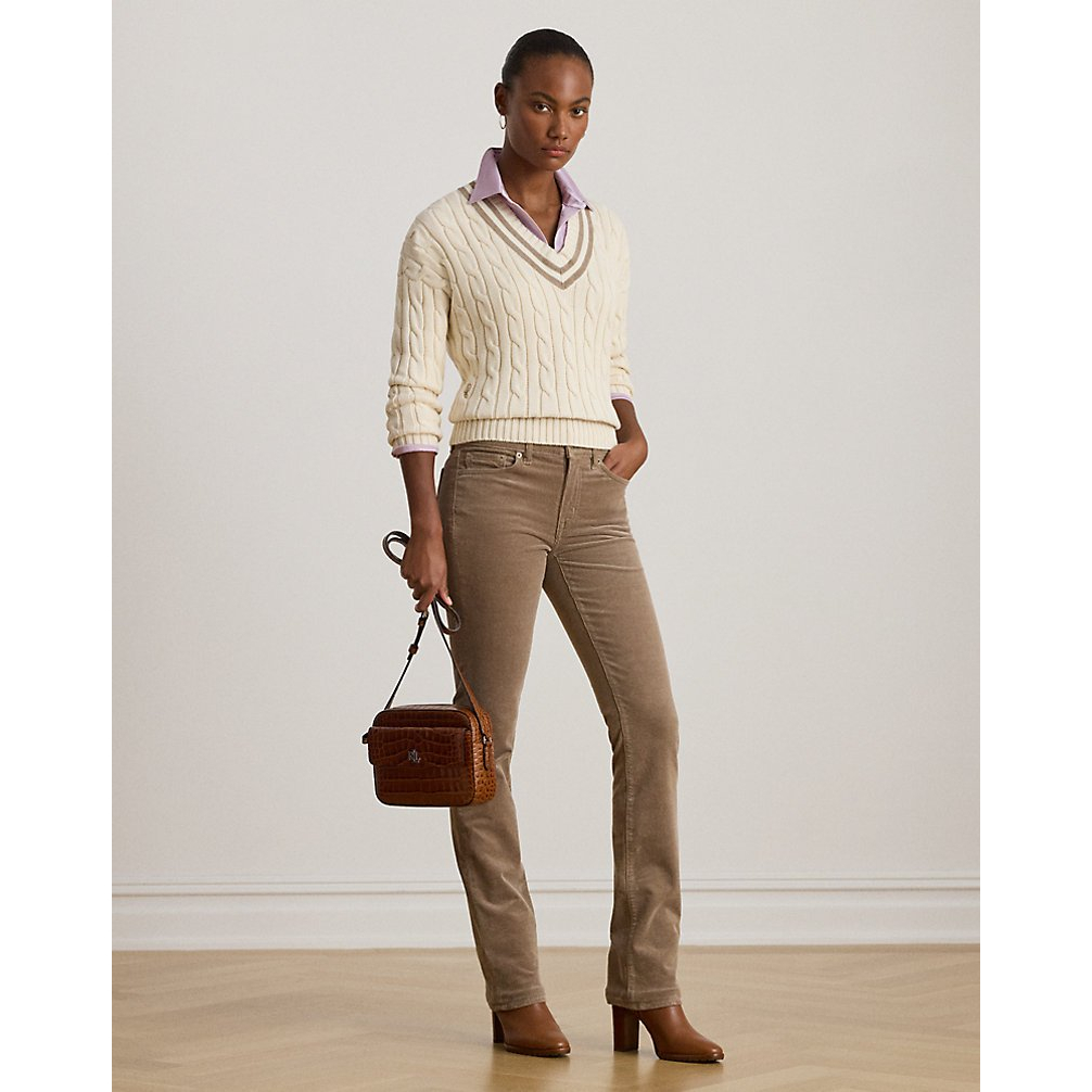 'Cable-Knit Cotton Cricket Sweater' pour Femmes