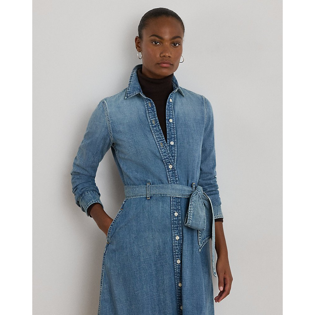Women's 'Belted Denim Shirtdress'