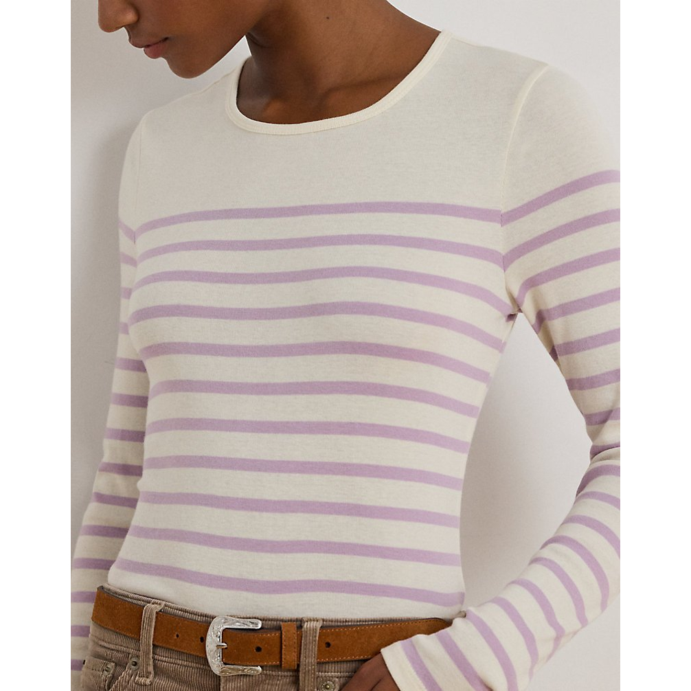 Women's 'Striped Cotton Long-Sleeve Tee'