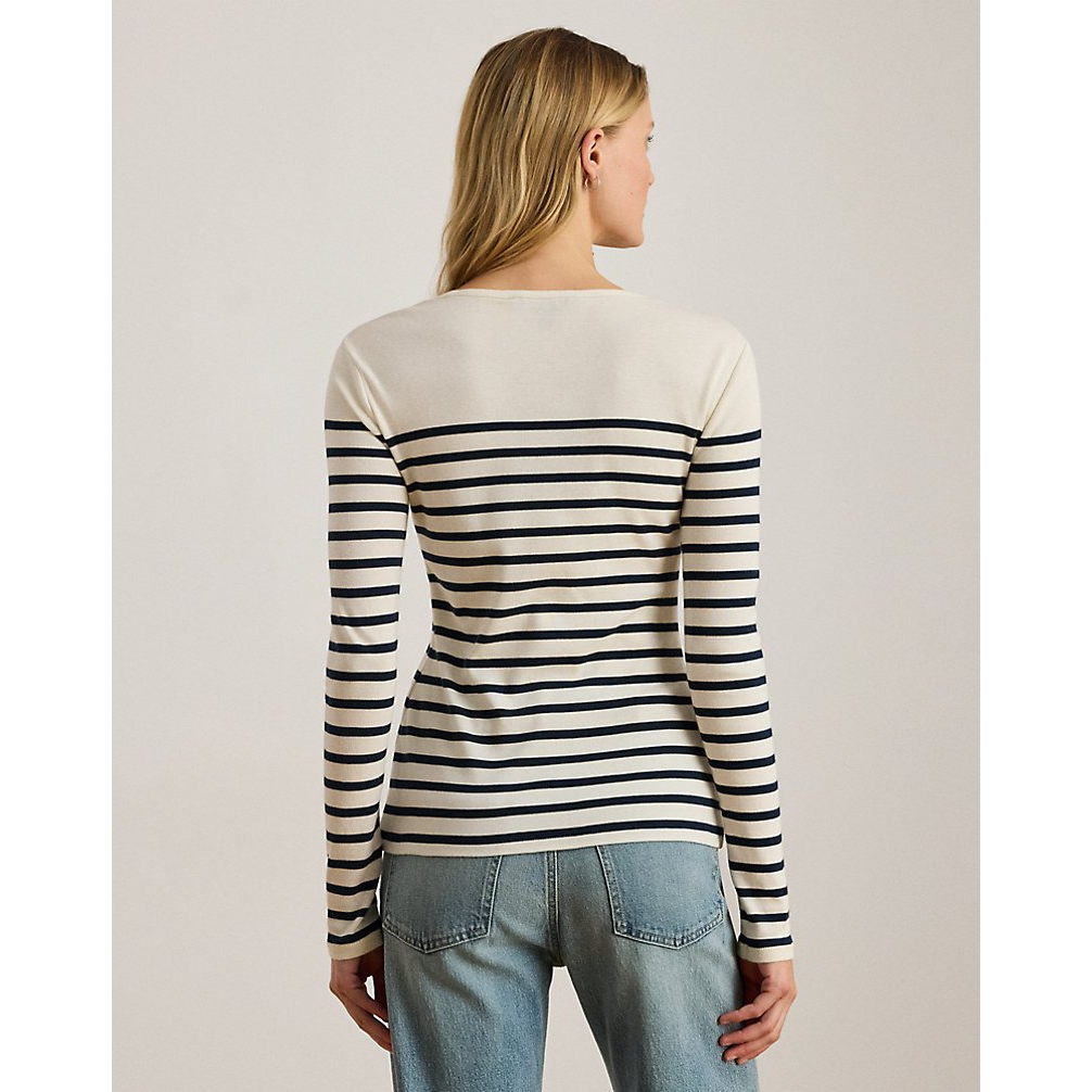 Women's 'Striped Cotton Long-Sleeve Tee'