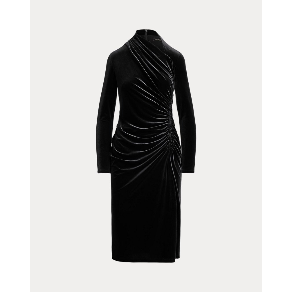 Women's 'Ruched Velvet Asymmetrical Dress'
