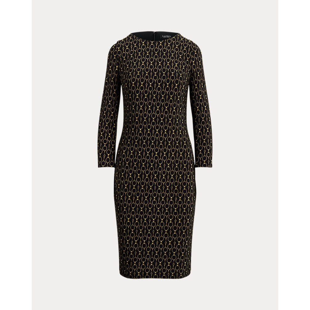 Women's 'Chain-Print Three-Quarter-Sleeve Dress'
