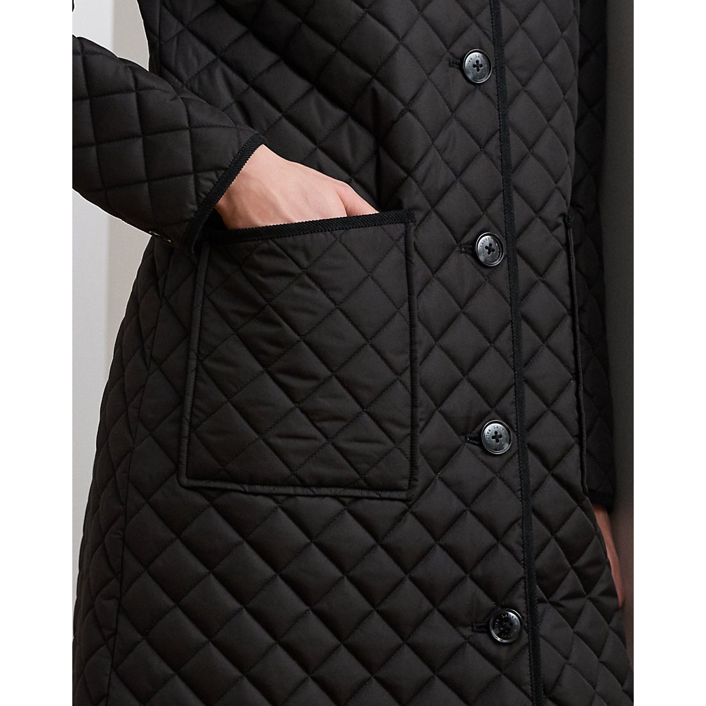 'Faux-Shearling-Trim Quilted Jacket' pour Femmes