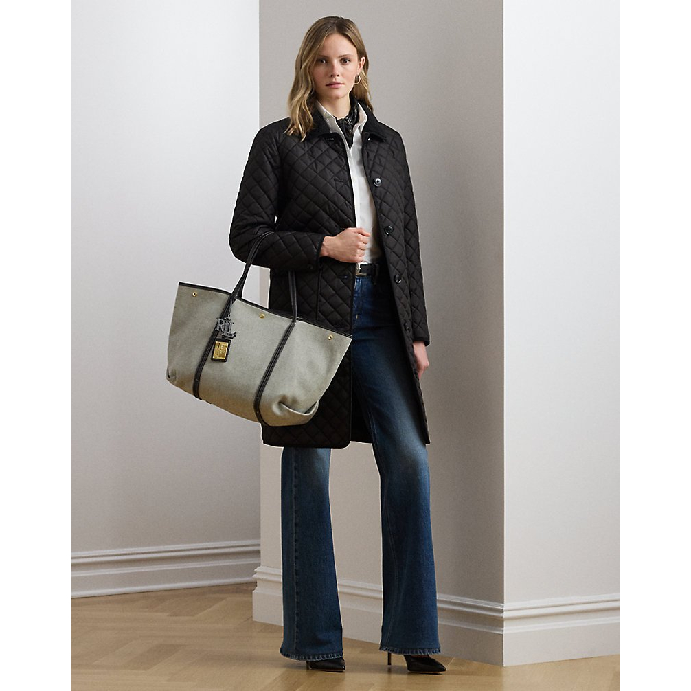 'Faux-Shearling-Trim Quilted Jacket' pour Femmes