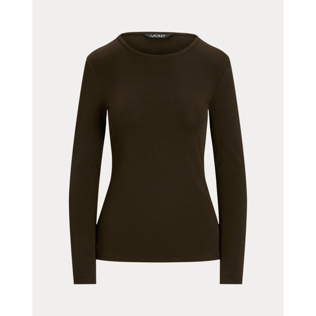 'Stretch Cotton Long-Sleeve Tee' pour Femmes