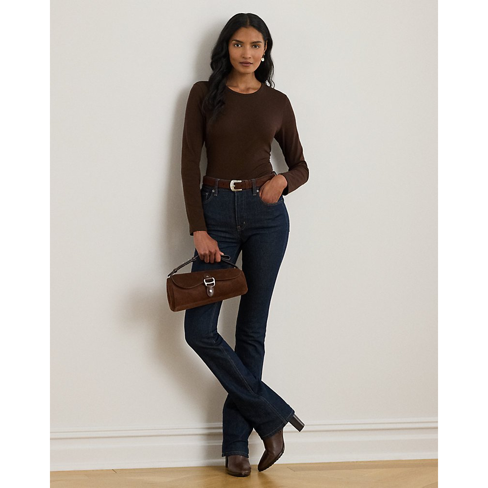 'Stretch Cotton Long-Sleeve Tee' pour Femmes