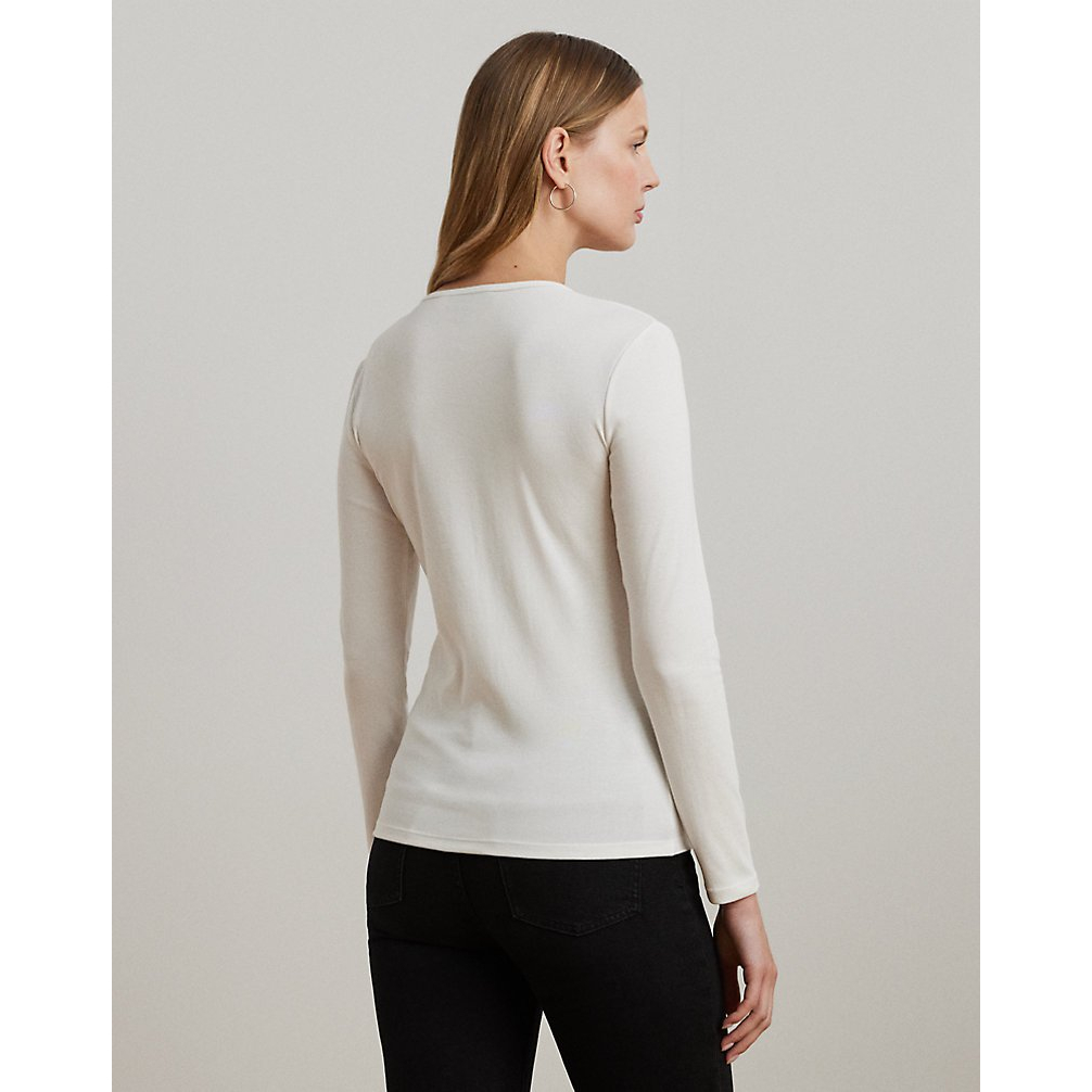 'Stretch Cotton Long-Sleeve Tee' pour Femmes