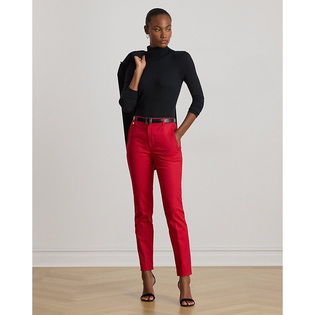 'Double-Faced Stretch Cotton Pant' pour Femmes