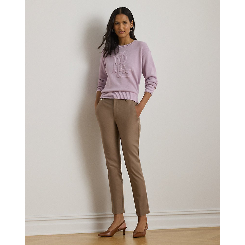 'Double-Faced Stretch Cotton Pant' pour Femmes