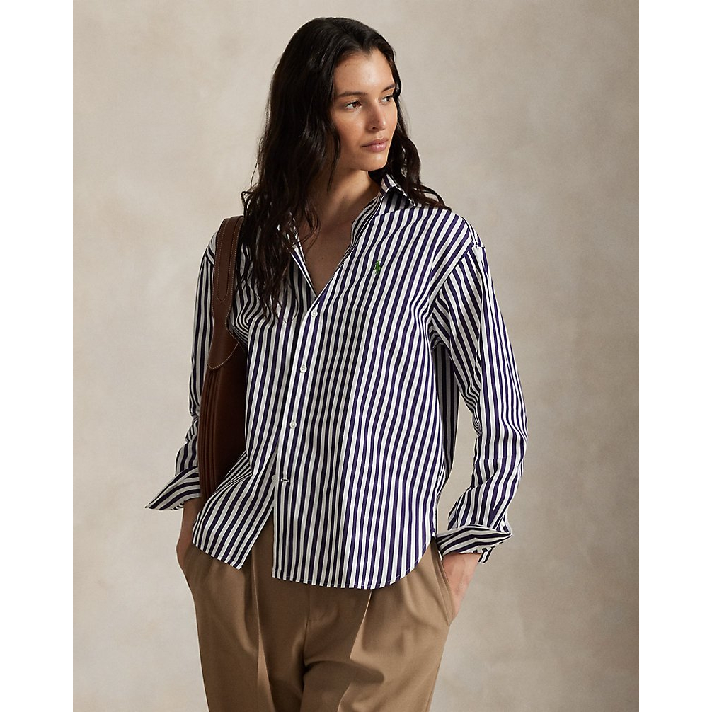 Women's 'Relaxed Fit Striped Cotton Shirt'