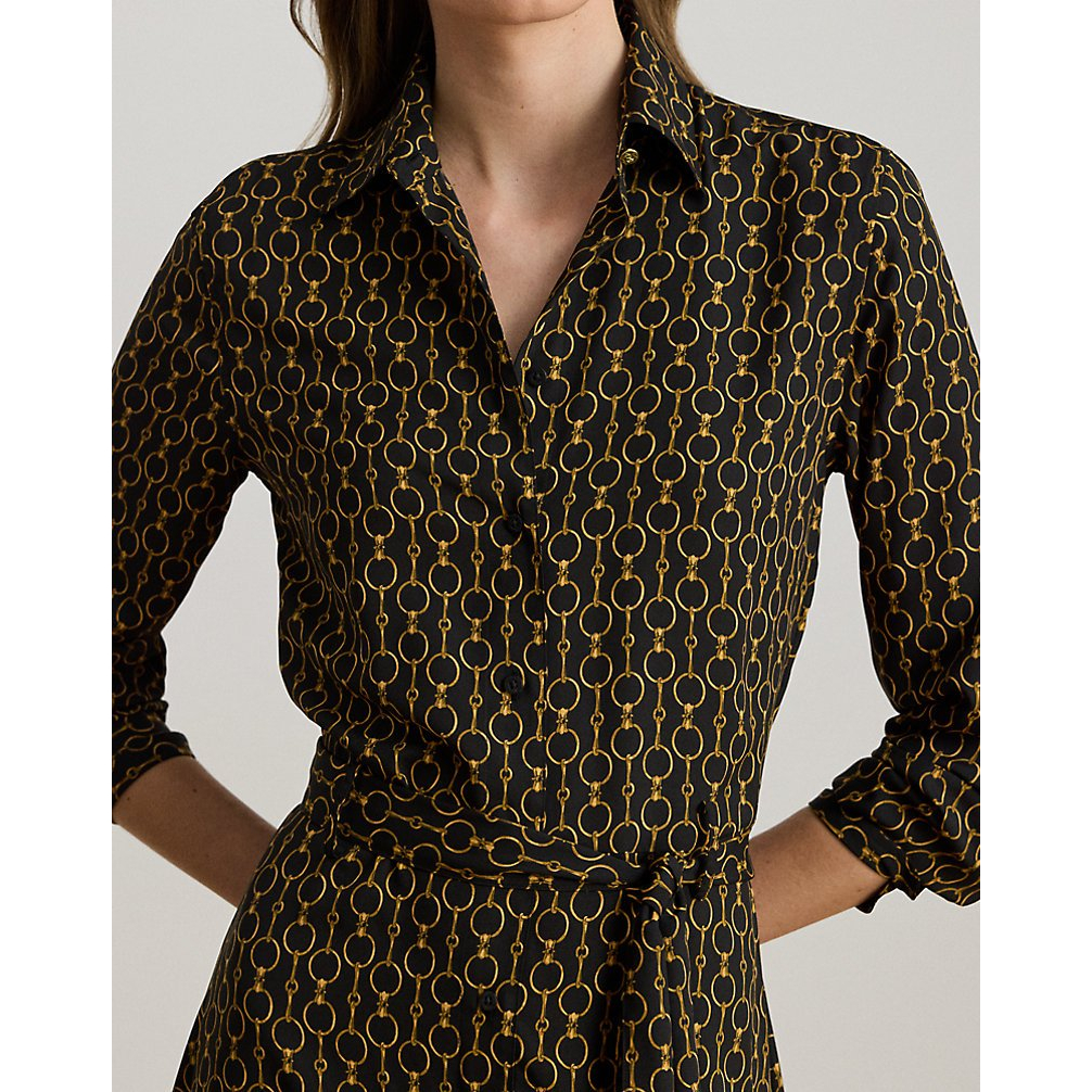 Women's 'Chain-Print Crepe Shirtdress'