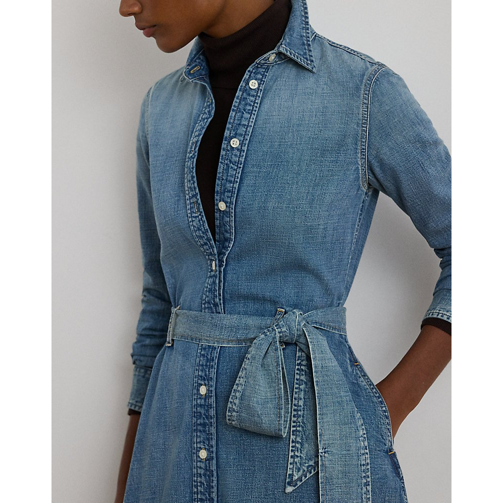Women's 'Belted Denim Shirtdress'