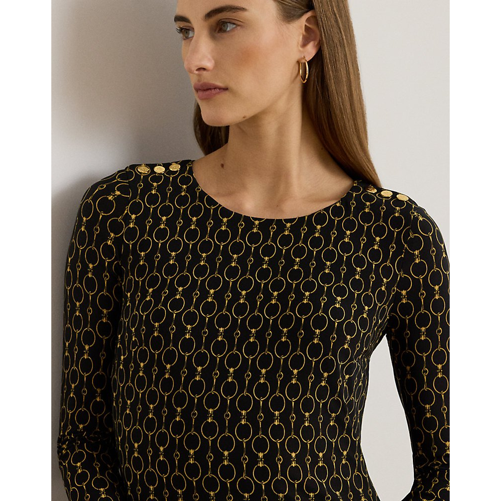 Women's 'Chain-Print Three-Quarter-Sleeve Dress'