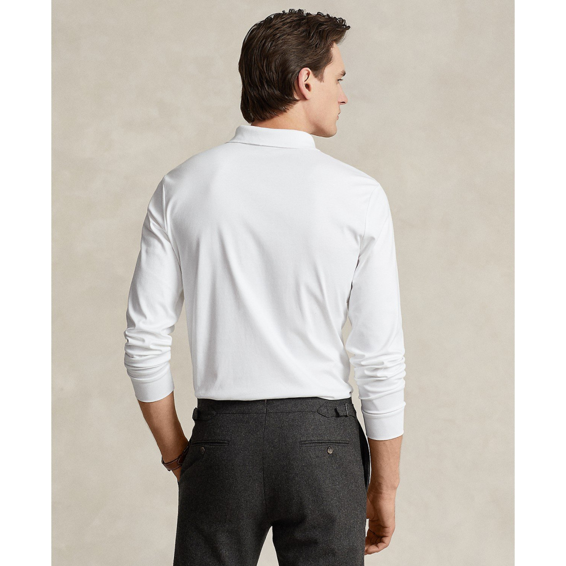 Men's 'Classic-Fit Long Sleeve Soft Cotton Polo Shirt'