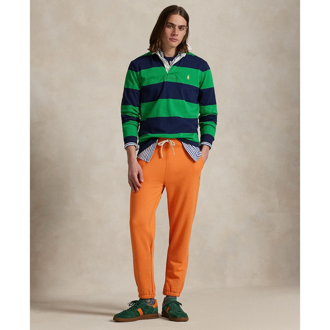 'Cotton-Blend-Fleece Pants' pour Hommes