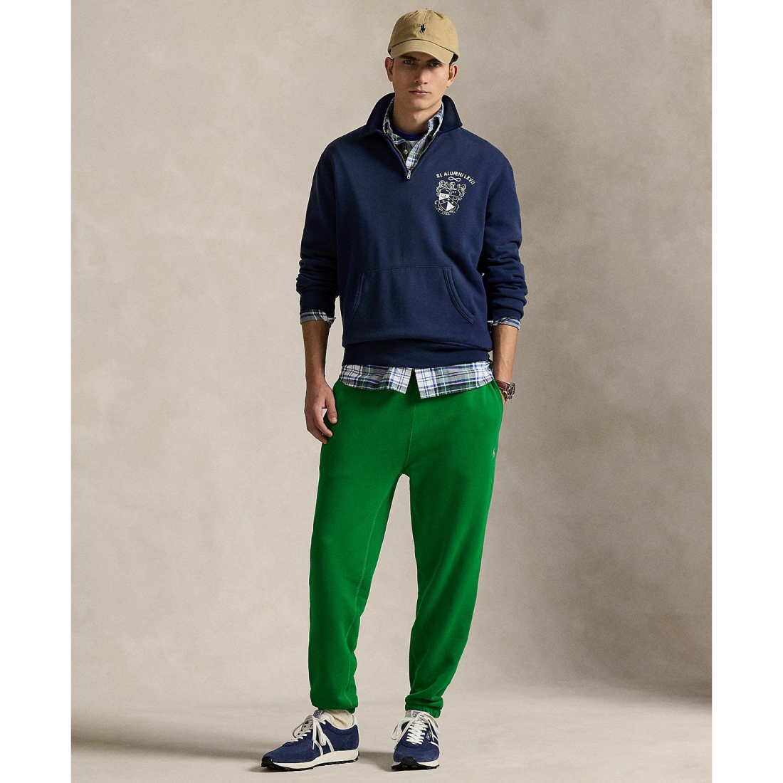 'Cotton-Blend-Fleece Pants' pour Hommes