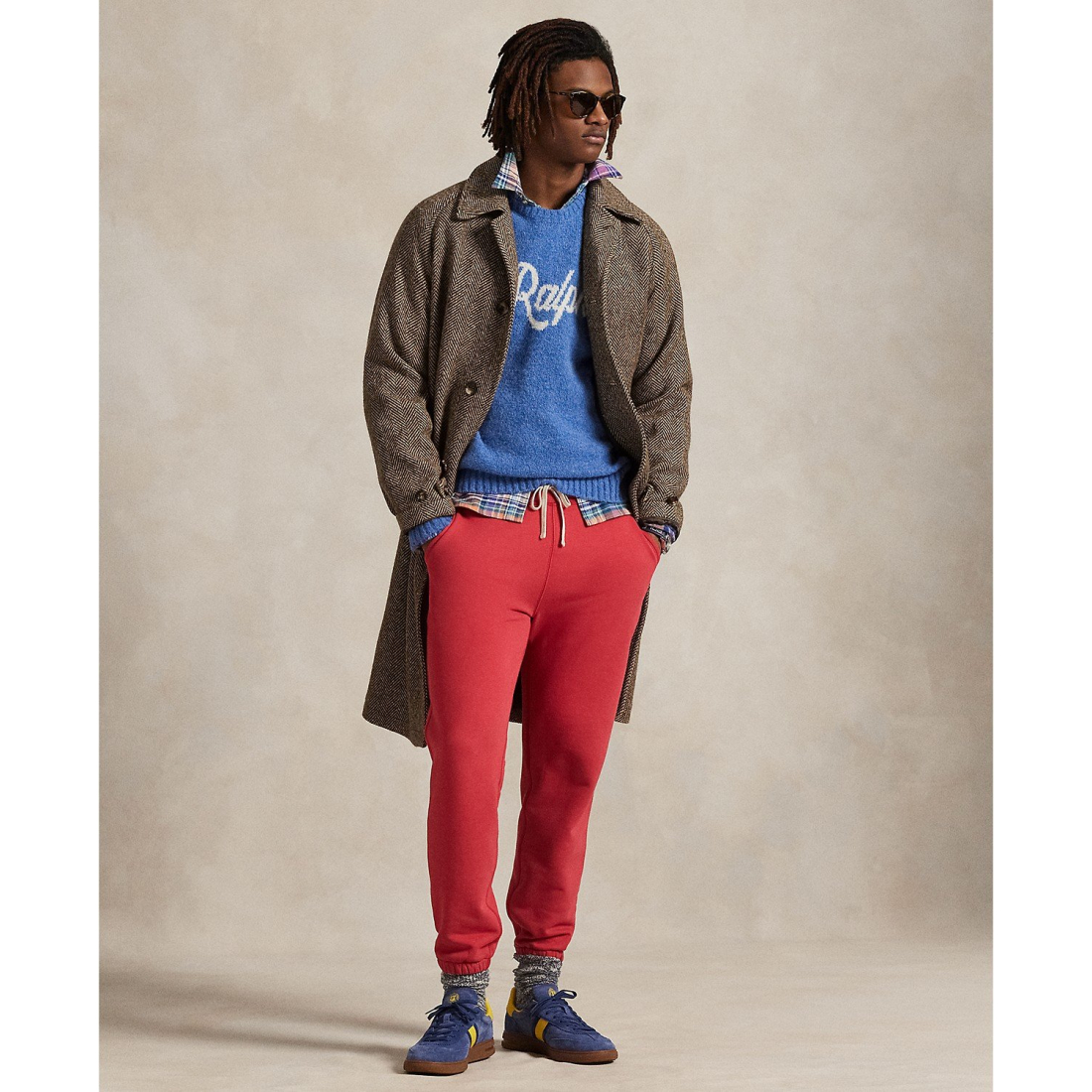 'Cotton-Blend-Fleece Pants' pour Hommes