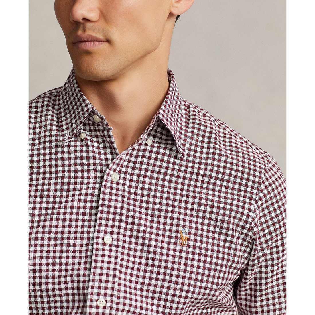 'Classic-Fit Gingham Oxford Shirt' pour Hommes