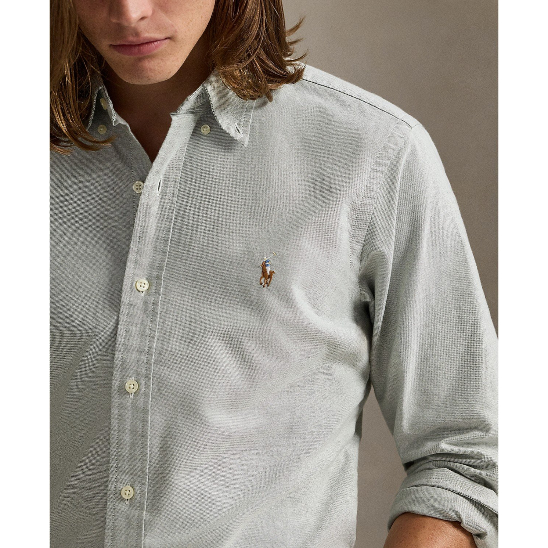 'Classic-Fit Gingham Oxford Shirt' pour Hommes