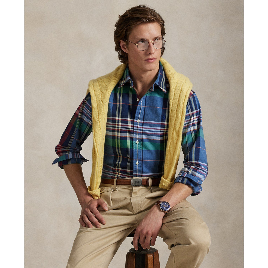 Men's 'Classic-Fit Plaid Oxford Shirt'