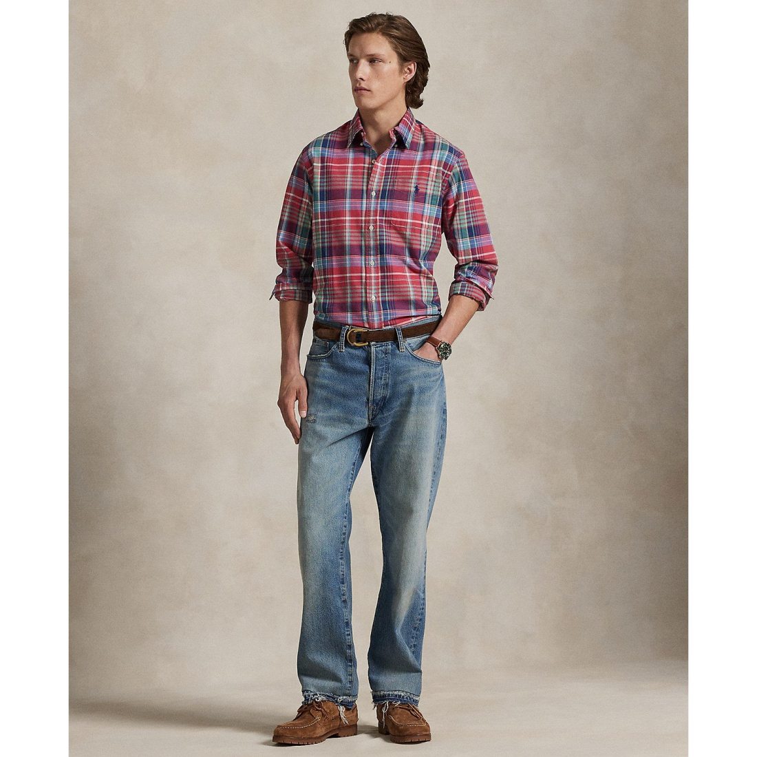 Men's 'Classic-Fit Plaid Oxford Shirt'