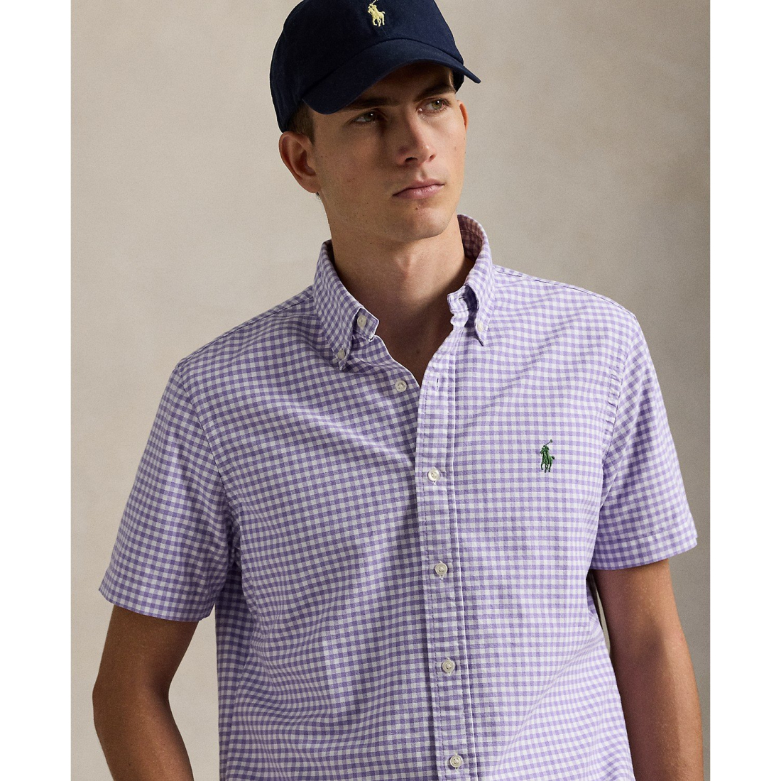 'Classic-Fit Gingham Oxford Shirt' pour Hommes