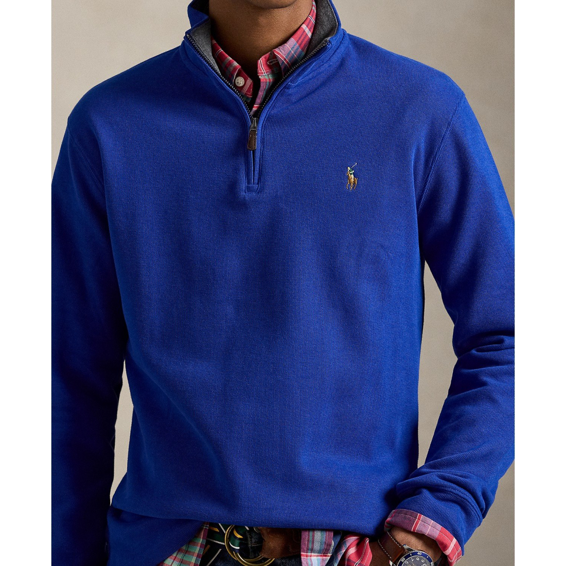 'Estate-Rib Cotton Quarter-Zip Pullover' pour Hommes
