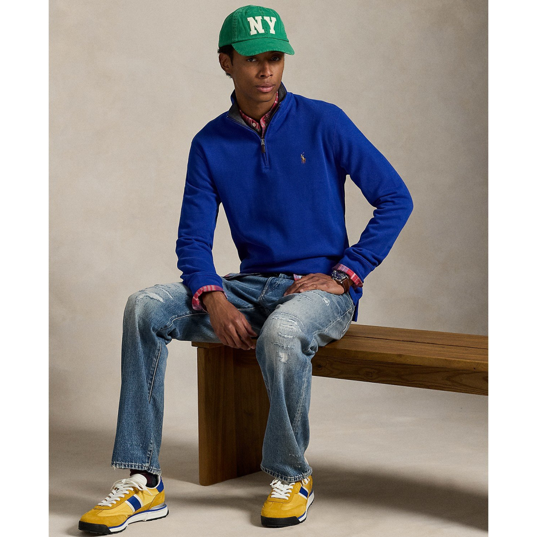 'Estate-Rib Cotton Quarter-Zip Pullover' pour Hommes