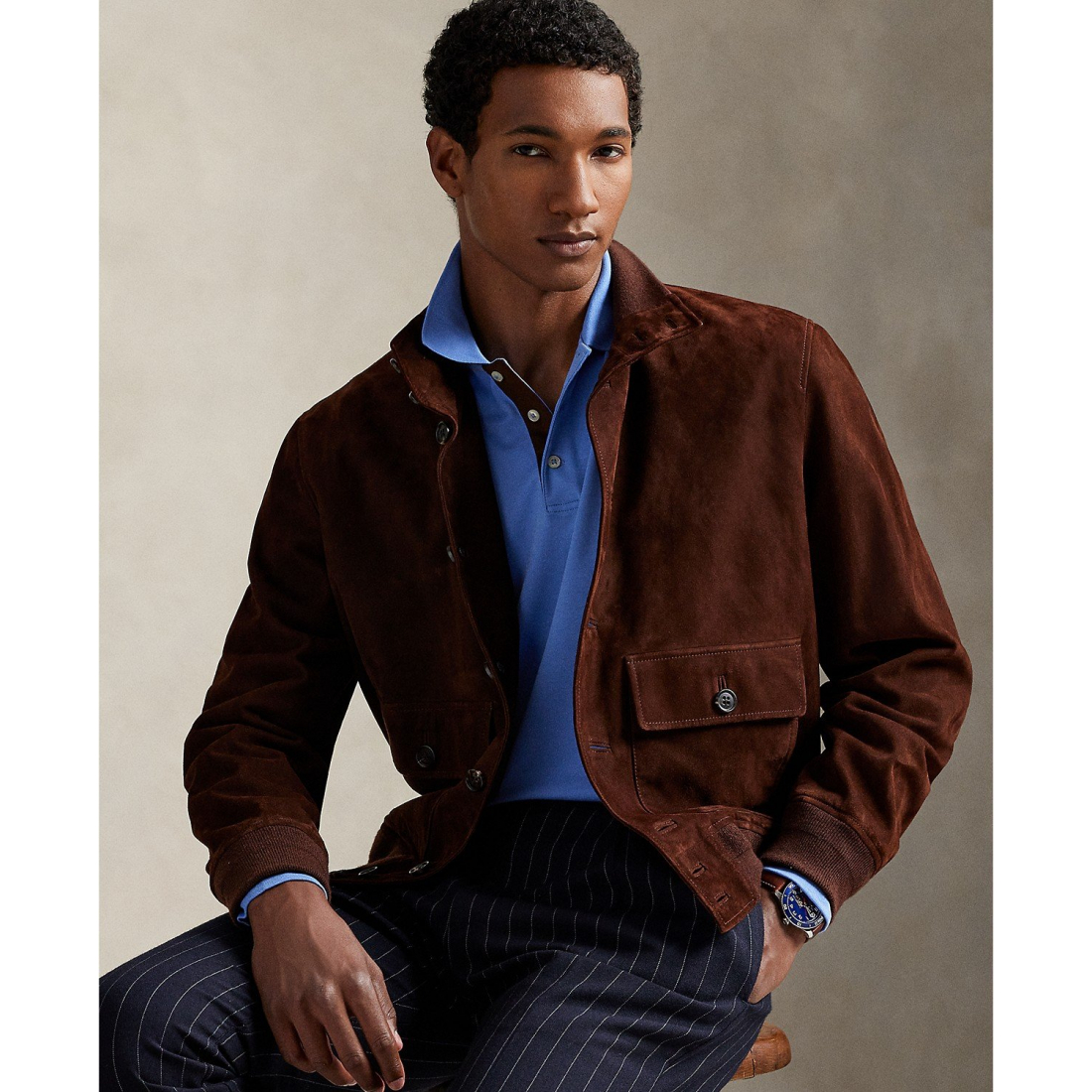 Men's 'Classic-Fit Long Sleeve Soft Cotton Polo Shirt'