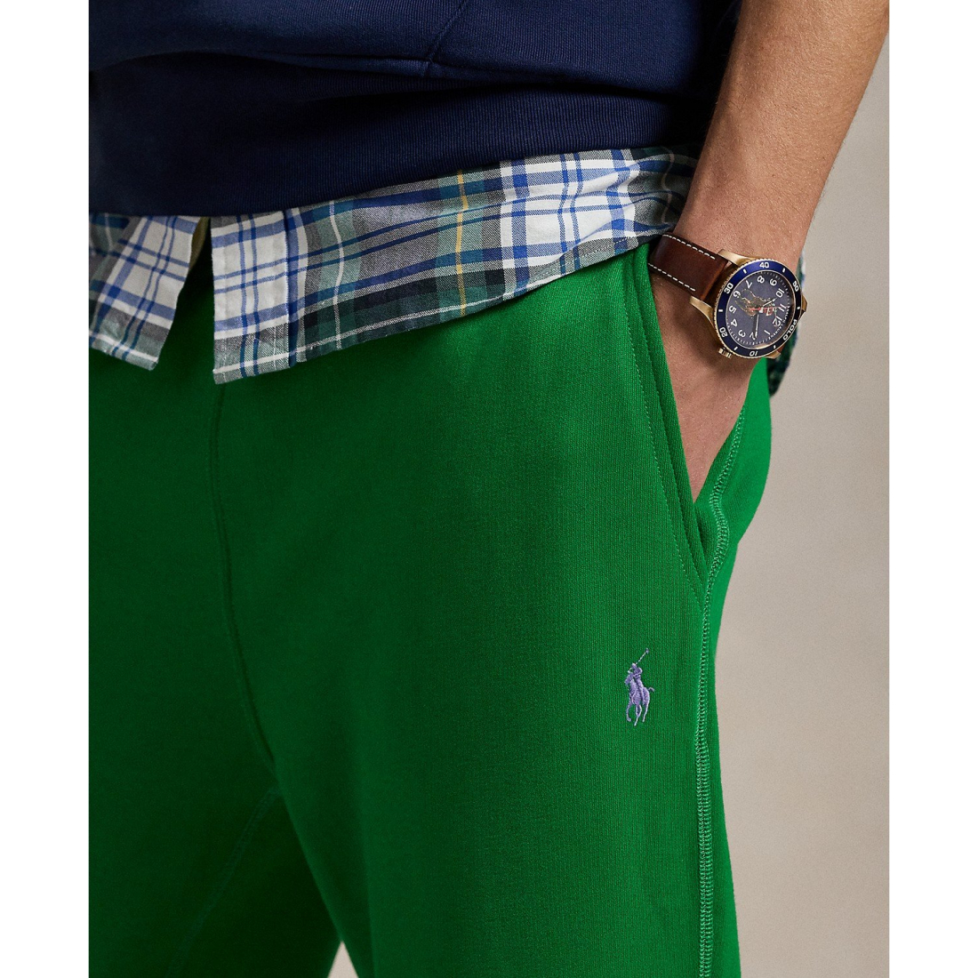 'Cotton-Blend-Fleece Pants' pour Hommes