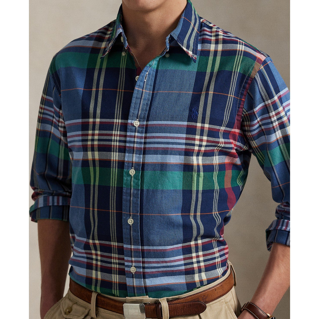 Men's 'Classic-Fit Plaid Oxford Shirt'