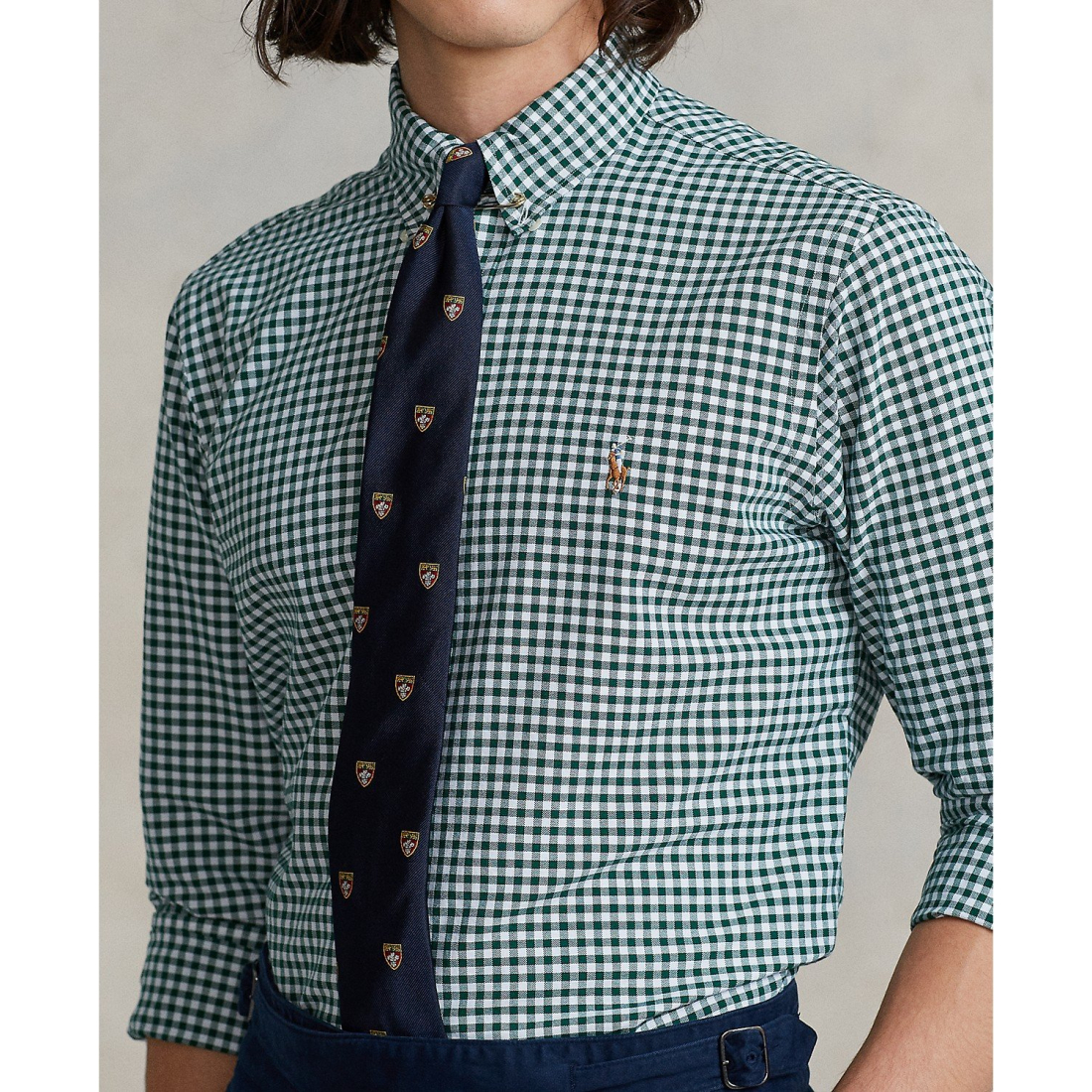 'Custom-Fit Gingham Oxford Shirt' pour Hommes