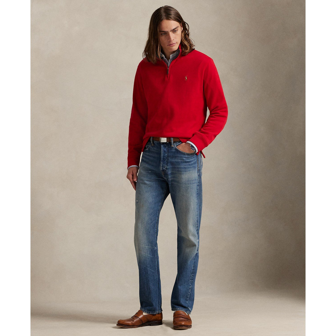 'Estate-Rib Cotton Quarter-Zip Pullover' pour Hommes