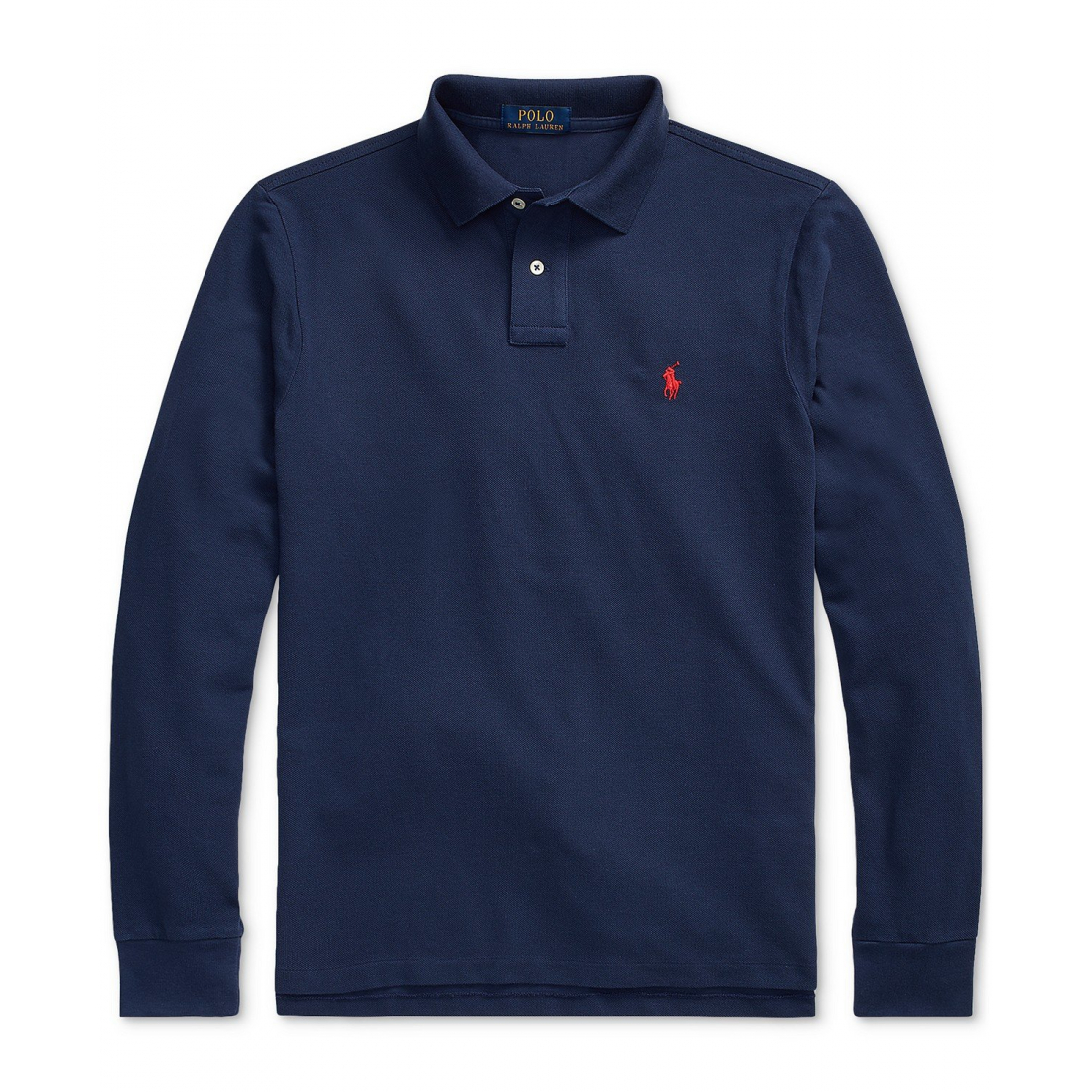 'Classic Fit Long Sleeve Mesh Polo' pour Hommes