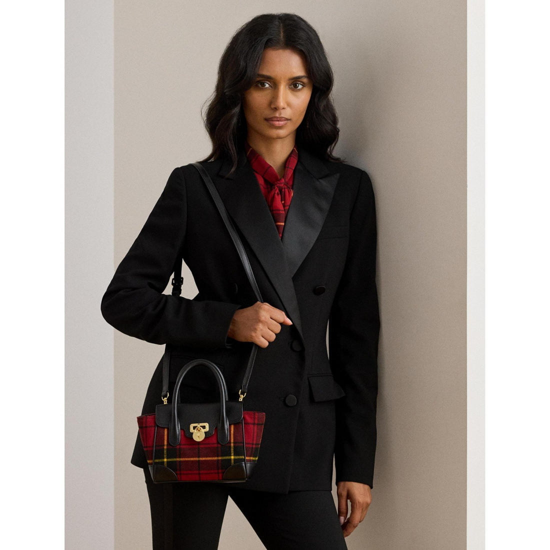 'Tanner Plaid Small Satchel Bag' pour Femmes