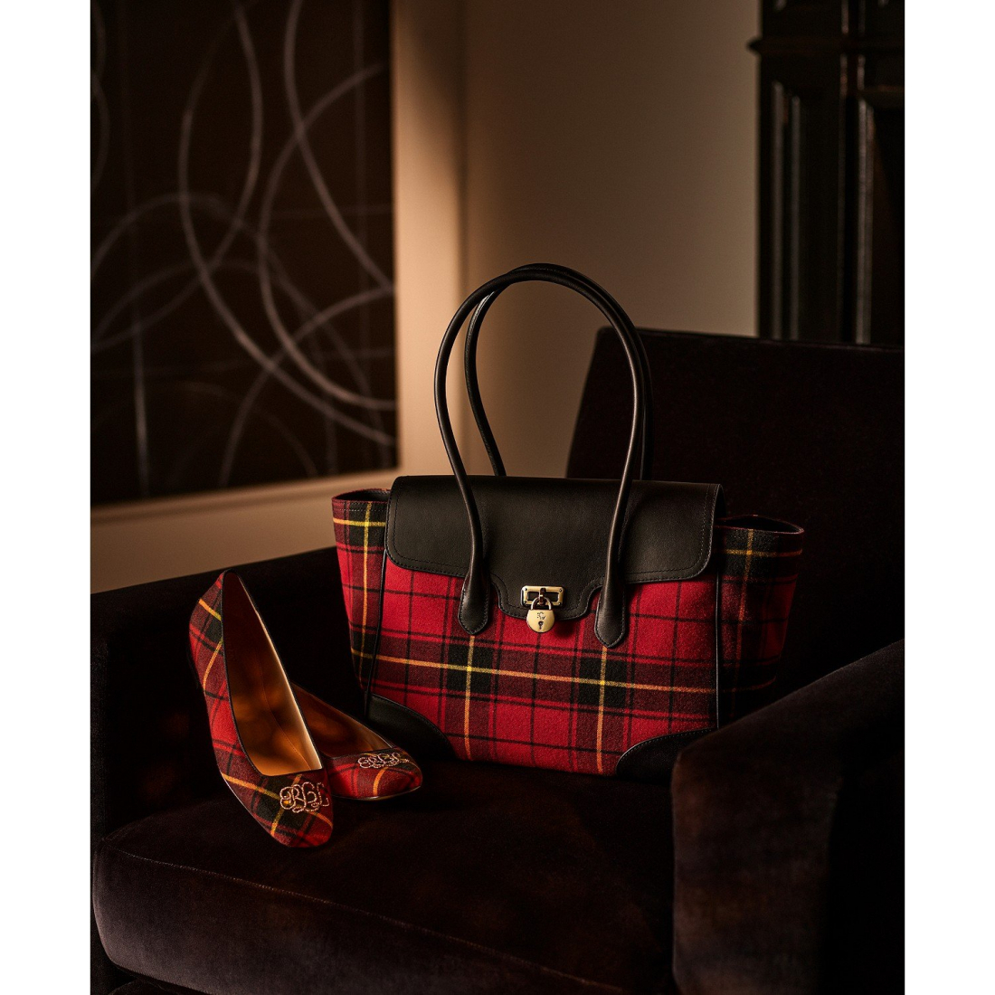 'Tanner Plaid Small Satchel Bag' pour Femmes