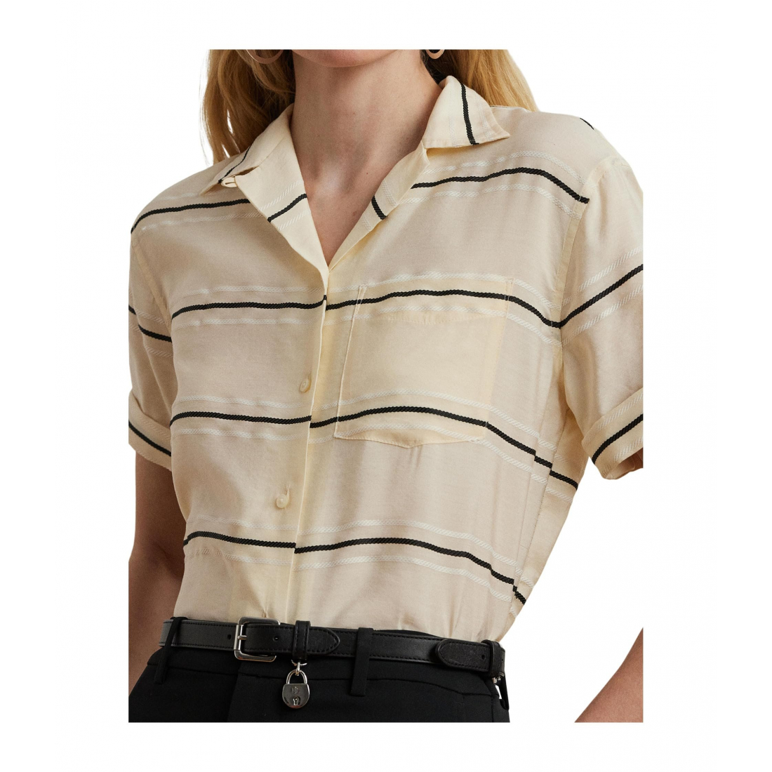 Women's 'Striped Short-sleeve Camp Shirt'
