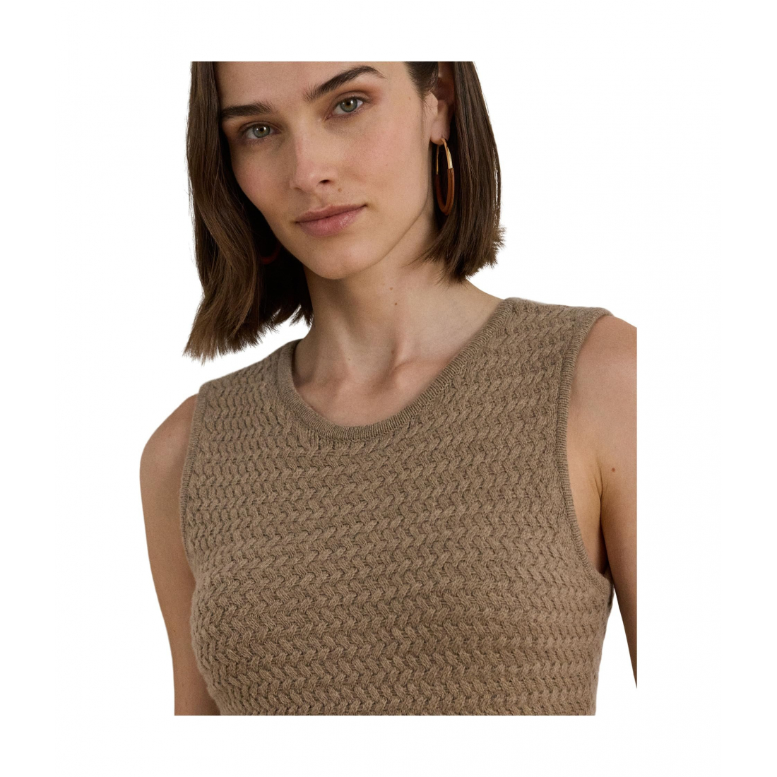 'Basket-Weave Sleeveless Sweater Dress' pour Femmes