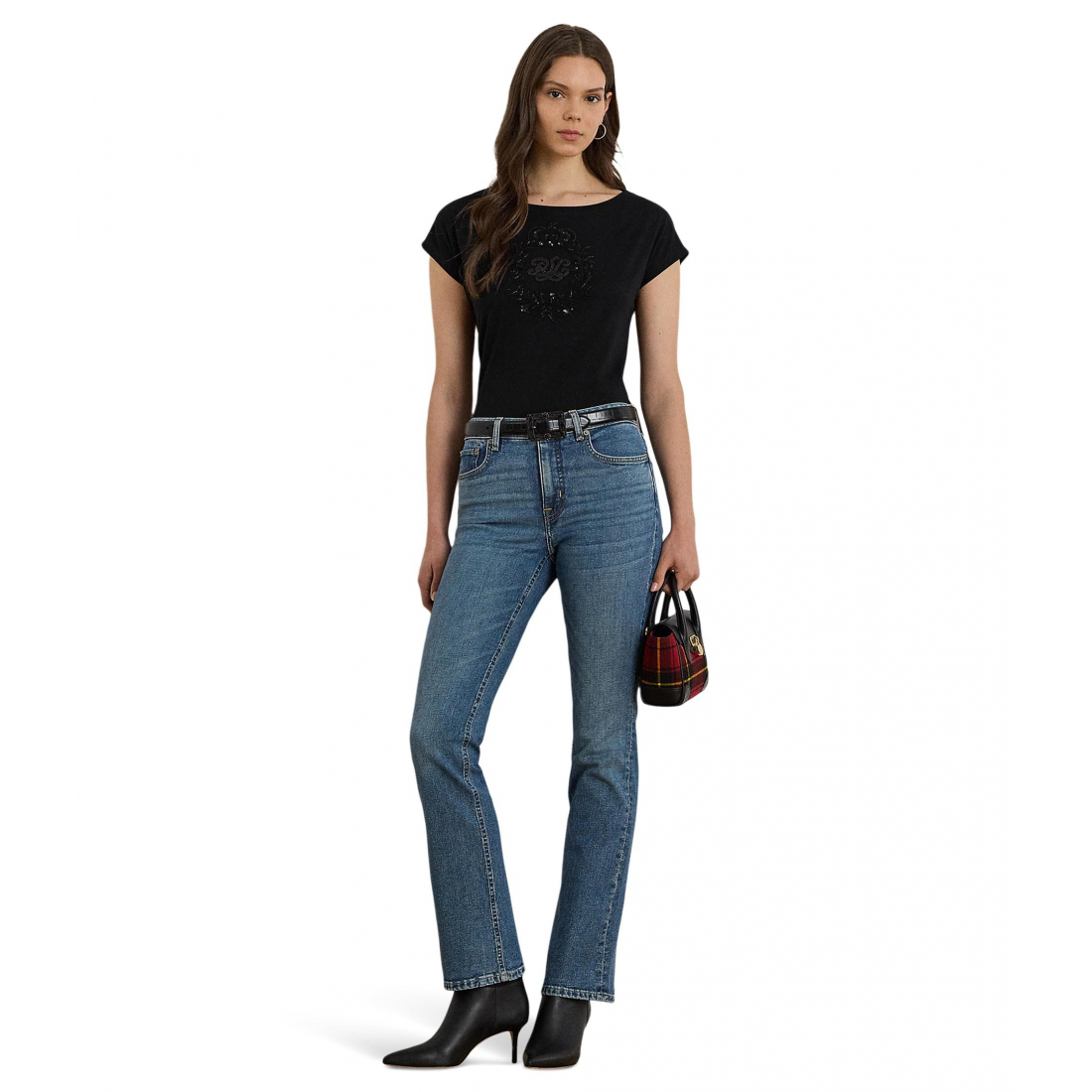 'Sequined-Crest Cotton Jersey Tee' pour Femmes