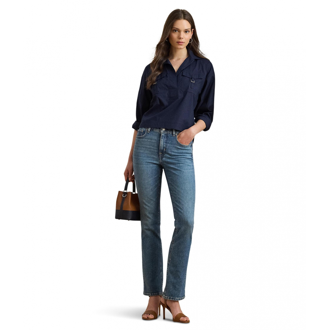 Women's 'Buckle-Trim Cotton-Blend Shirt'