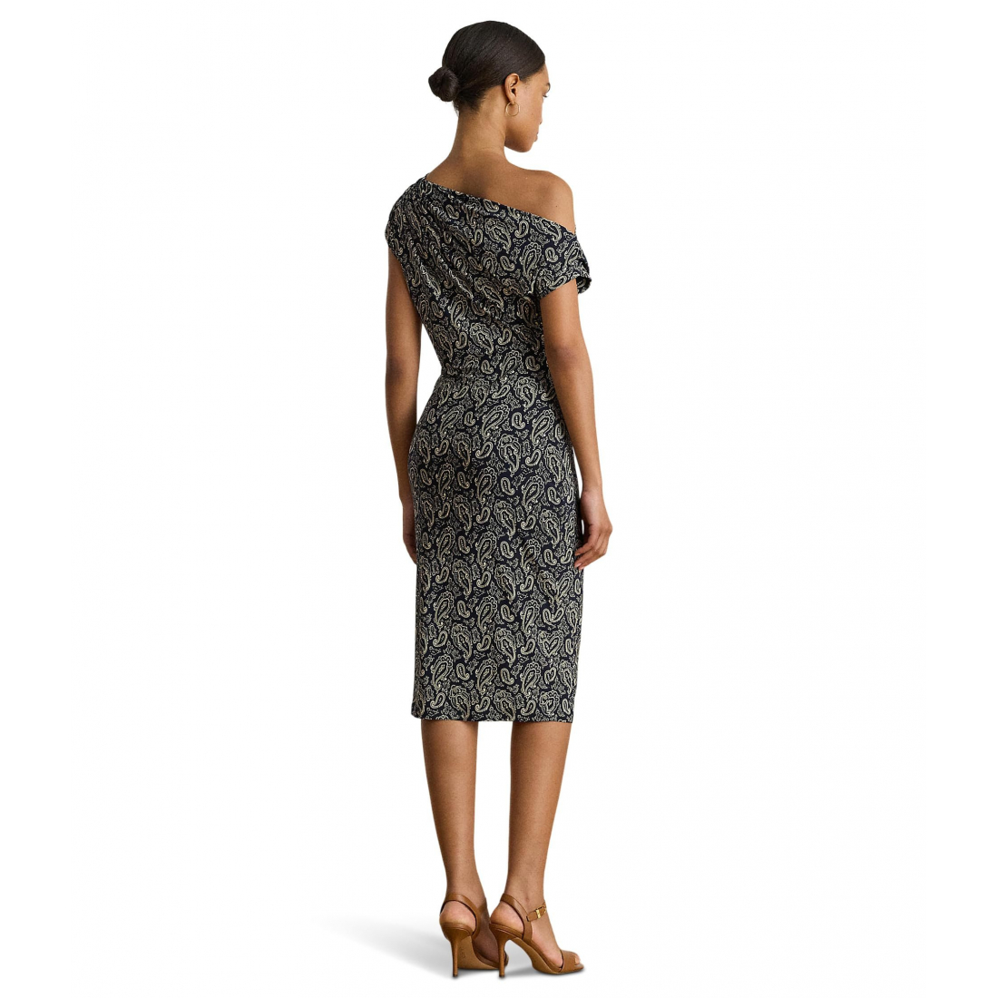 'Paisley Jersey Off-The-Shoulder Dress' pour Femmes