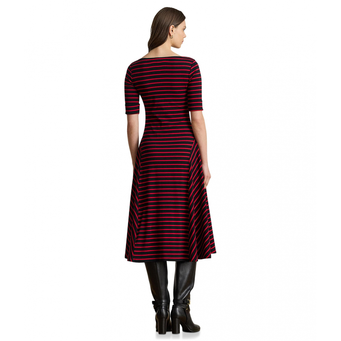 Women's 'Striped Stretch Cotton Midi Dress'