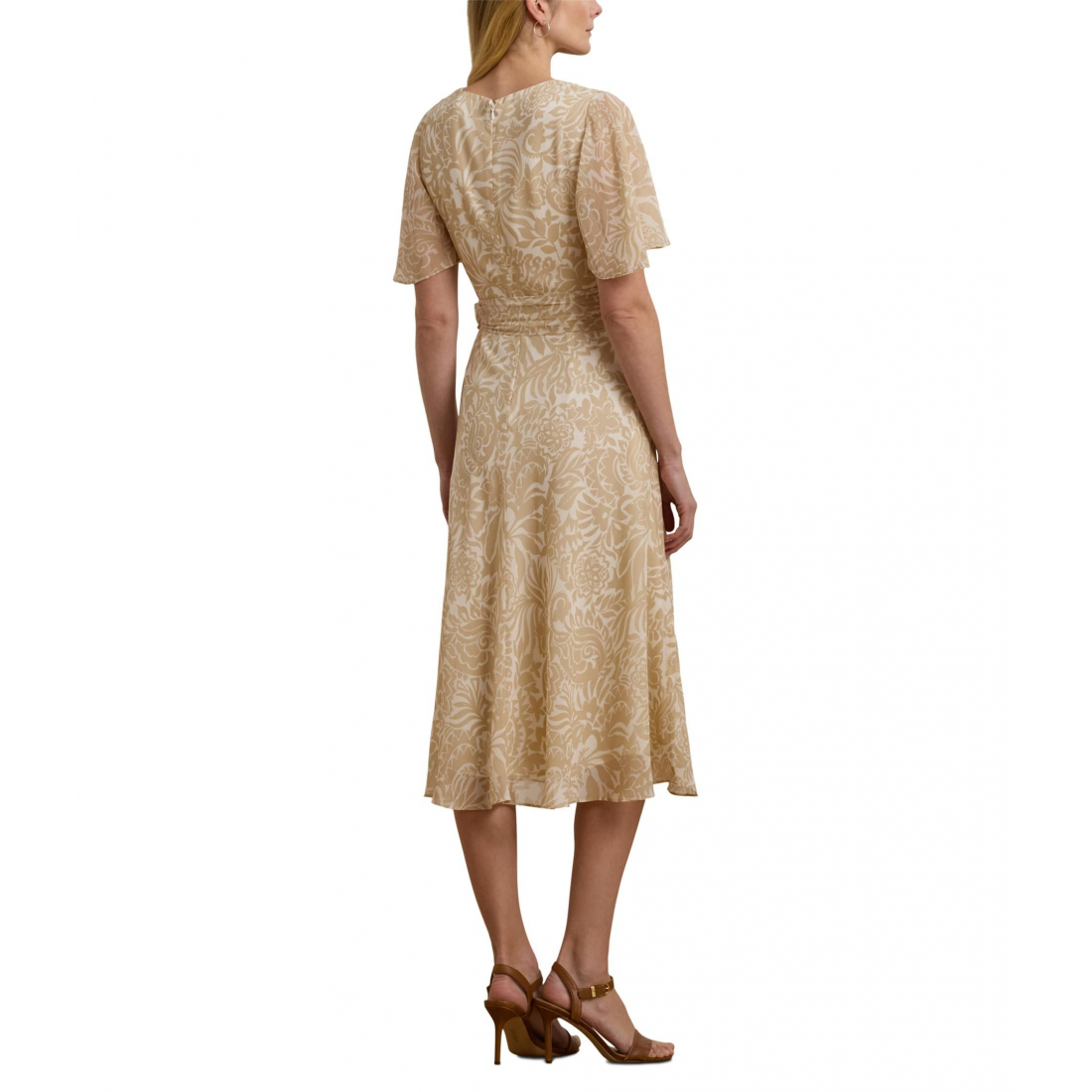 Women's 'Floral Belted Crinkle Georgette Dress'