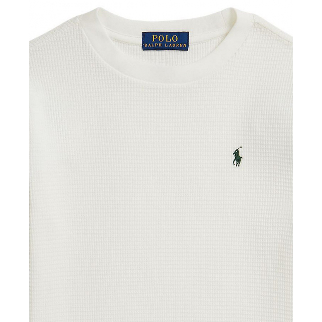 'Waffle-Knit Cotton Long-Sleeve T-Shirt' für Jungen