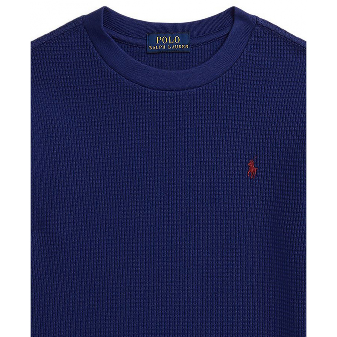 'Waffle-Knit Cotton Long-Sleeve T-Shirt' pour Garçons