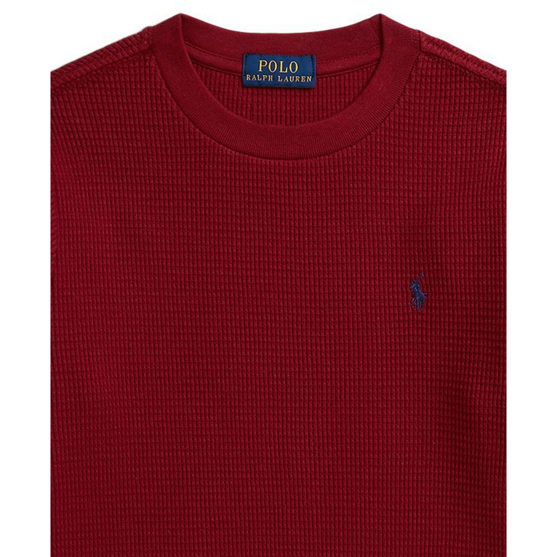 'Waffle-Knit Cotton Long-Sleeve T-Shirt' für Jungen